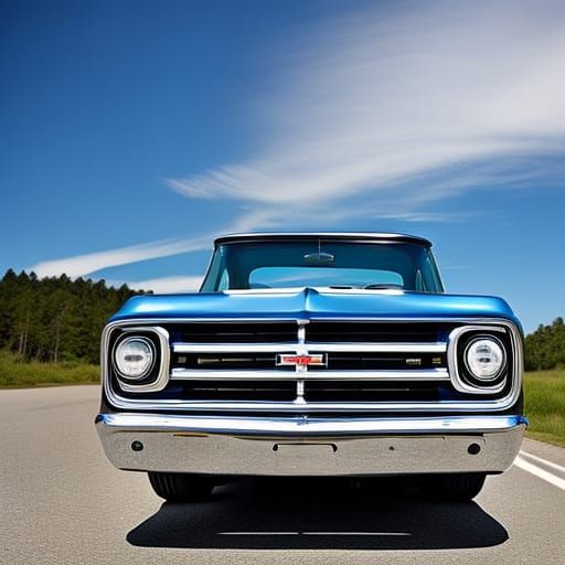 Classic 1970 Chevy C-10 Truck in Metallic Blue
