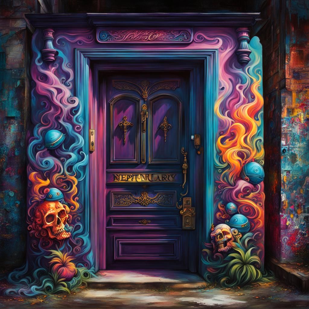 Neptune Mortuary Graffiti Street Art in Splash Style