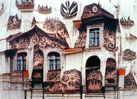 Baroque Rococo Building with Sgraffito Designs