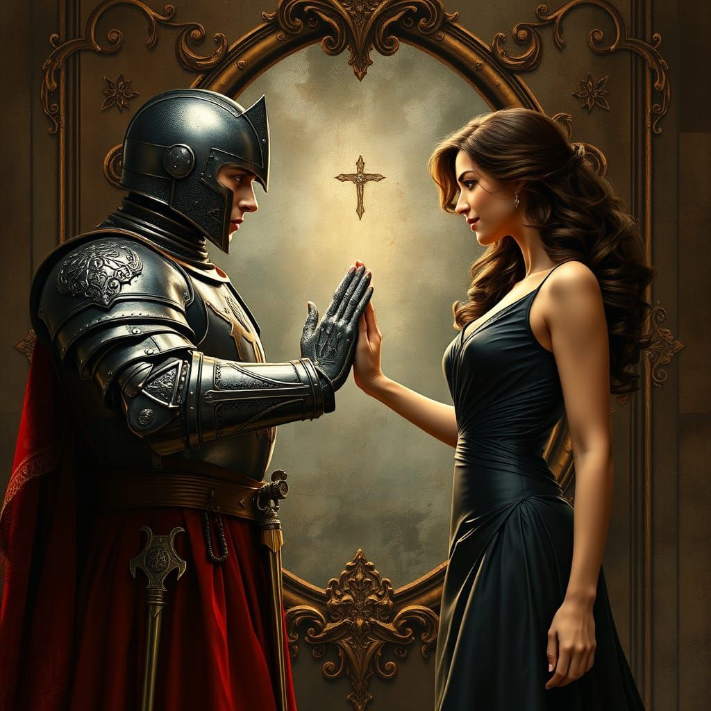 Timeless Lovers Unite Through Ancient Mirror Portal