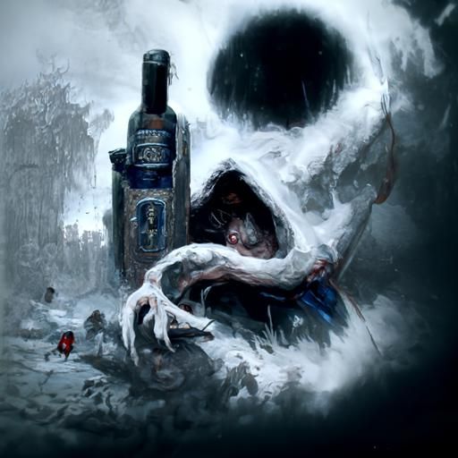 PlayStation Gamer Logo in Horror Style