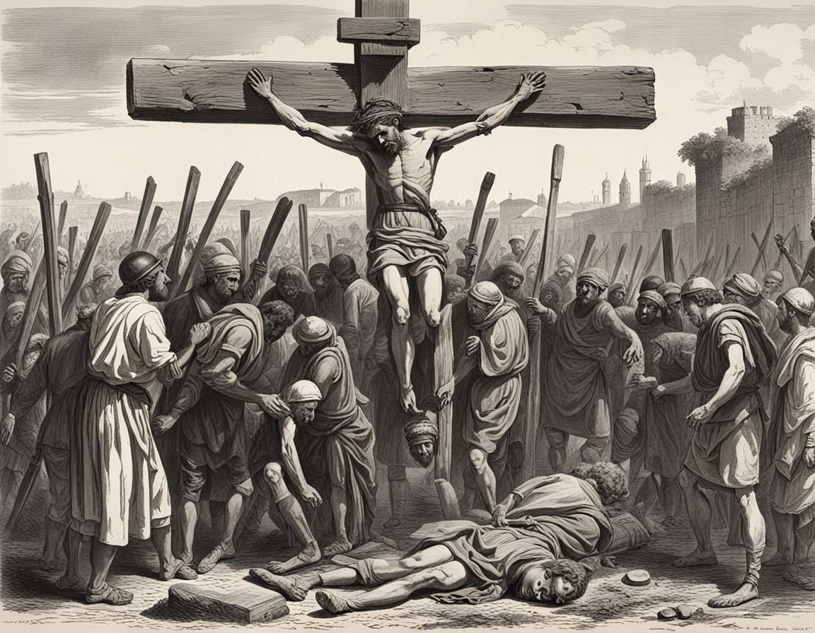 Crucifixion on the Appian Way, 71 BC