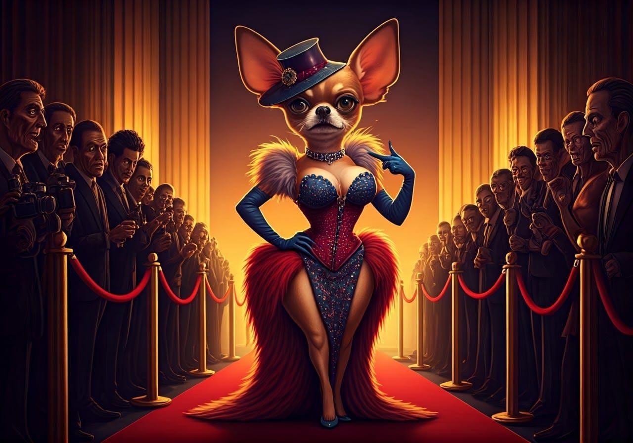 Snooty Chihuahua Queen Reigns Over Gaudy Hollywood