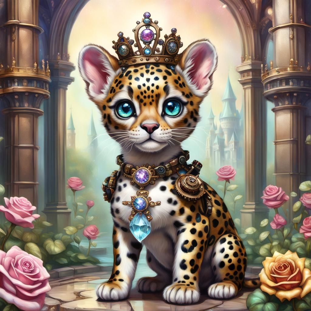 Steampunk Catahoula Princess in Candy Kingdom Garden