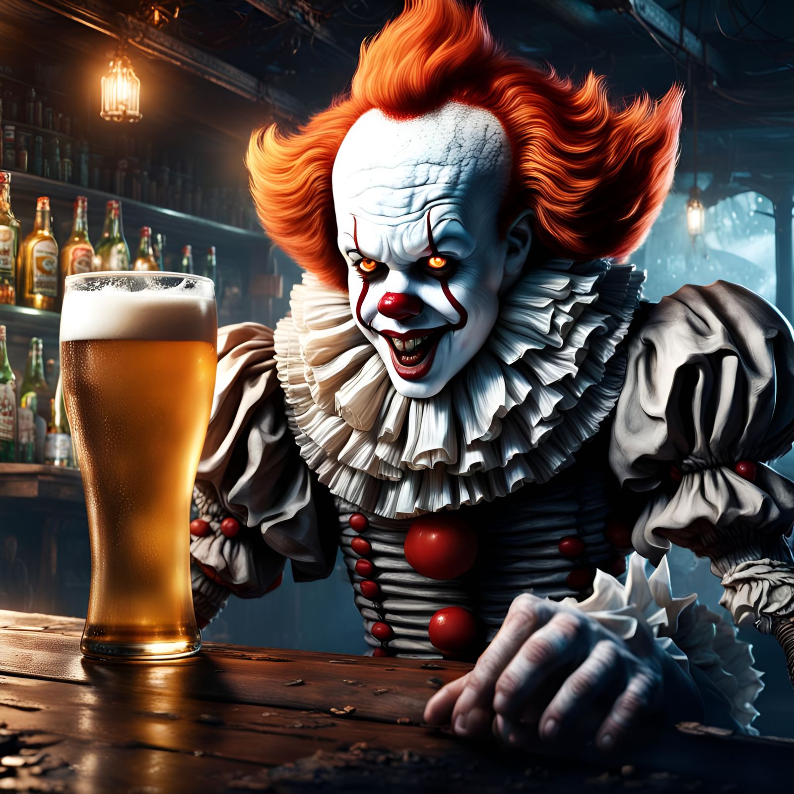 Pennywise at a Brazilian Bar, Detailed Matte Painting