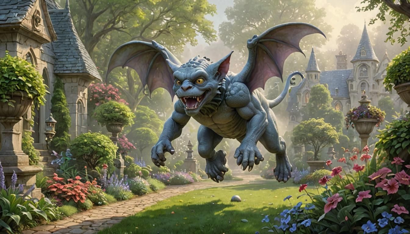 Irving, the gargoyle, getting older