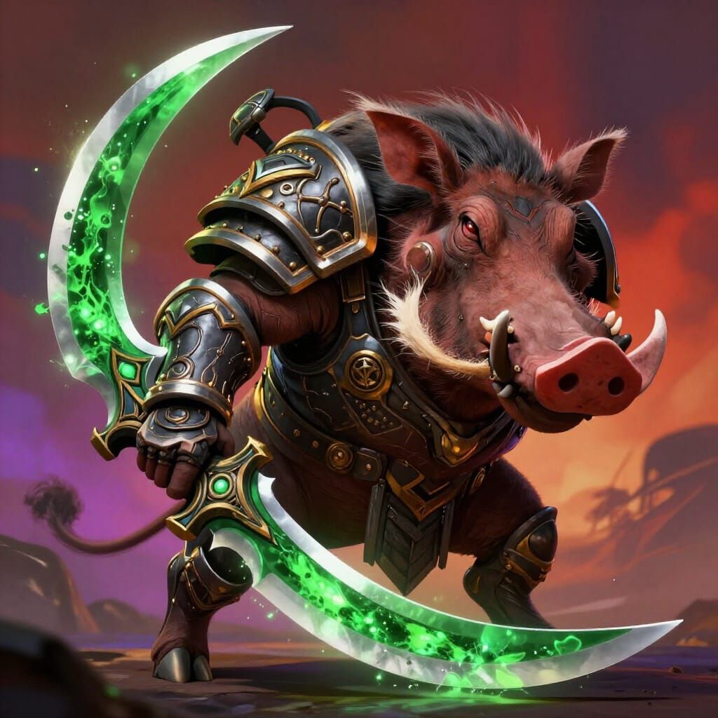 Warthog Warrior in Zeratu Armor with Guan Yu Blade