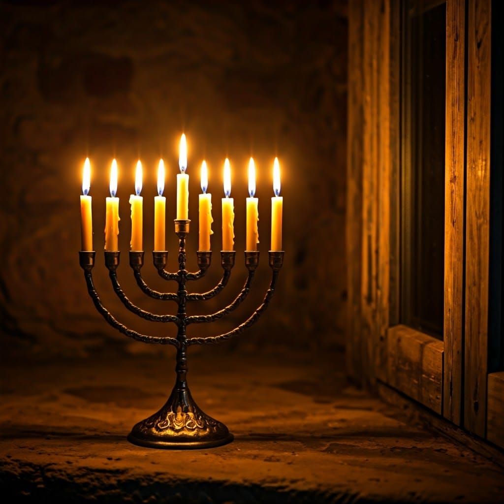Menorah in Ancient City Serenity
