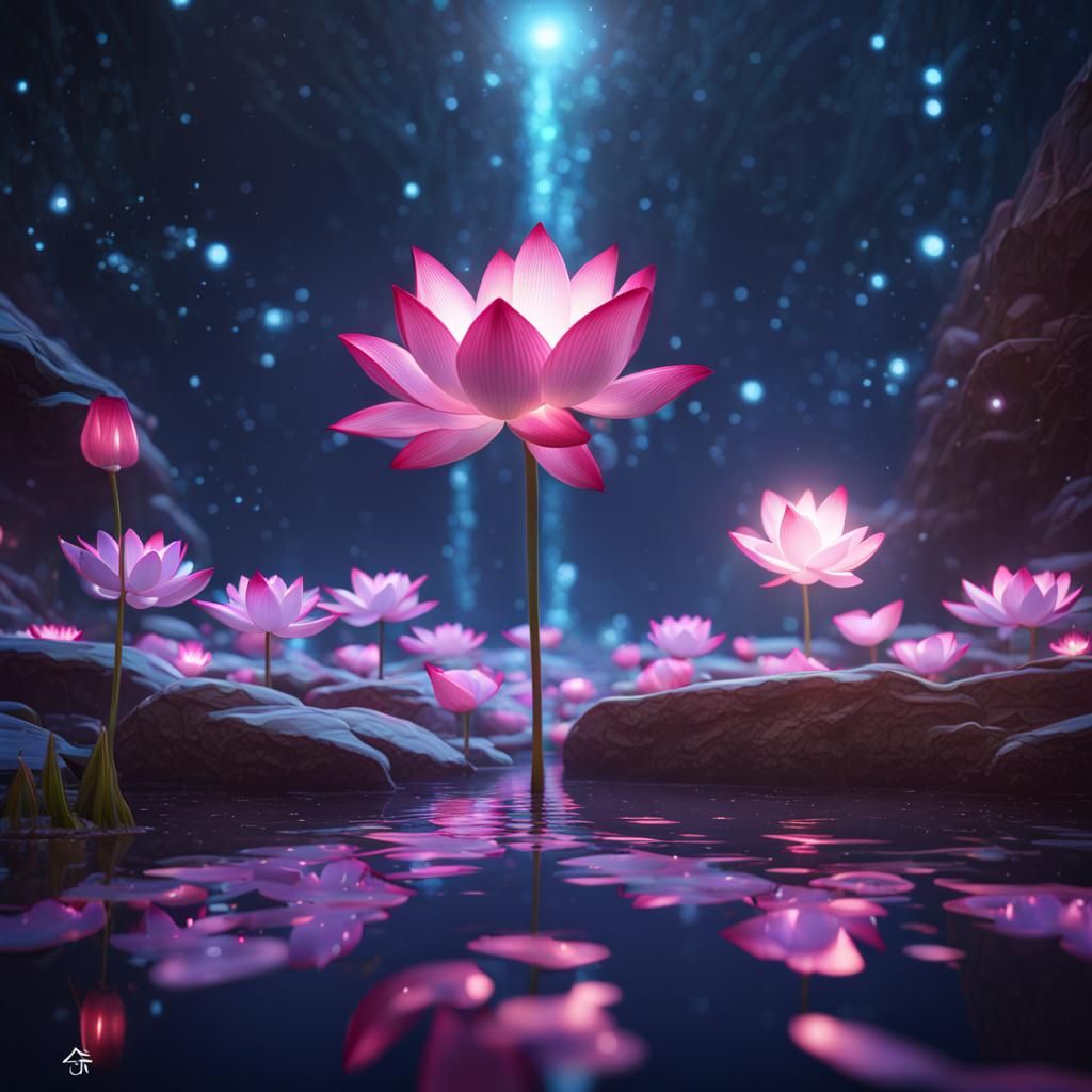 Lotus Flower in Starry River: Splash Art
