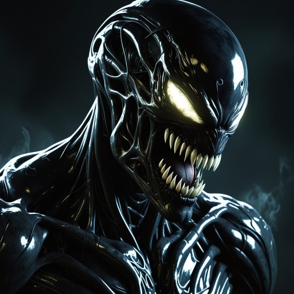 Eddie Brock's Agonized Portrait as Venom Takes Hold