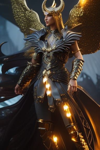 Dark Angel Knight Oversees Demonic Contract