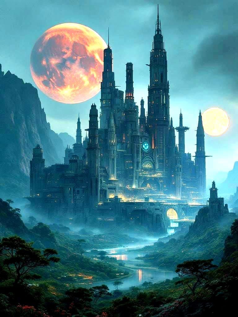 Futuristic Citadel on Alien World