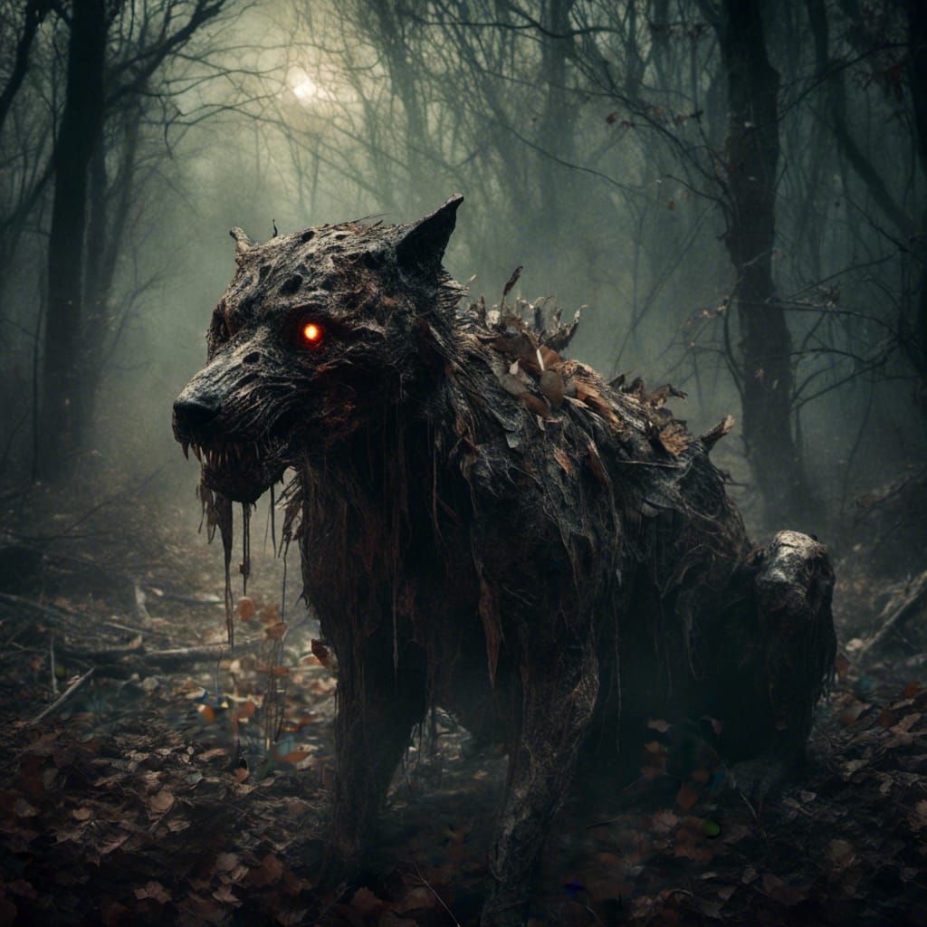 Macabre Predator in Ghostly Moonlight