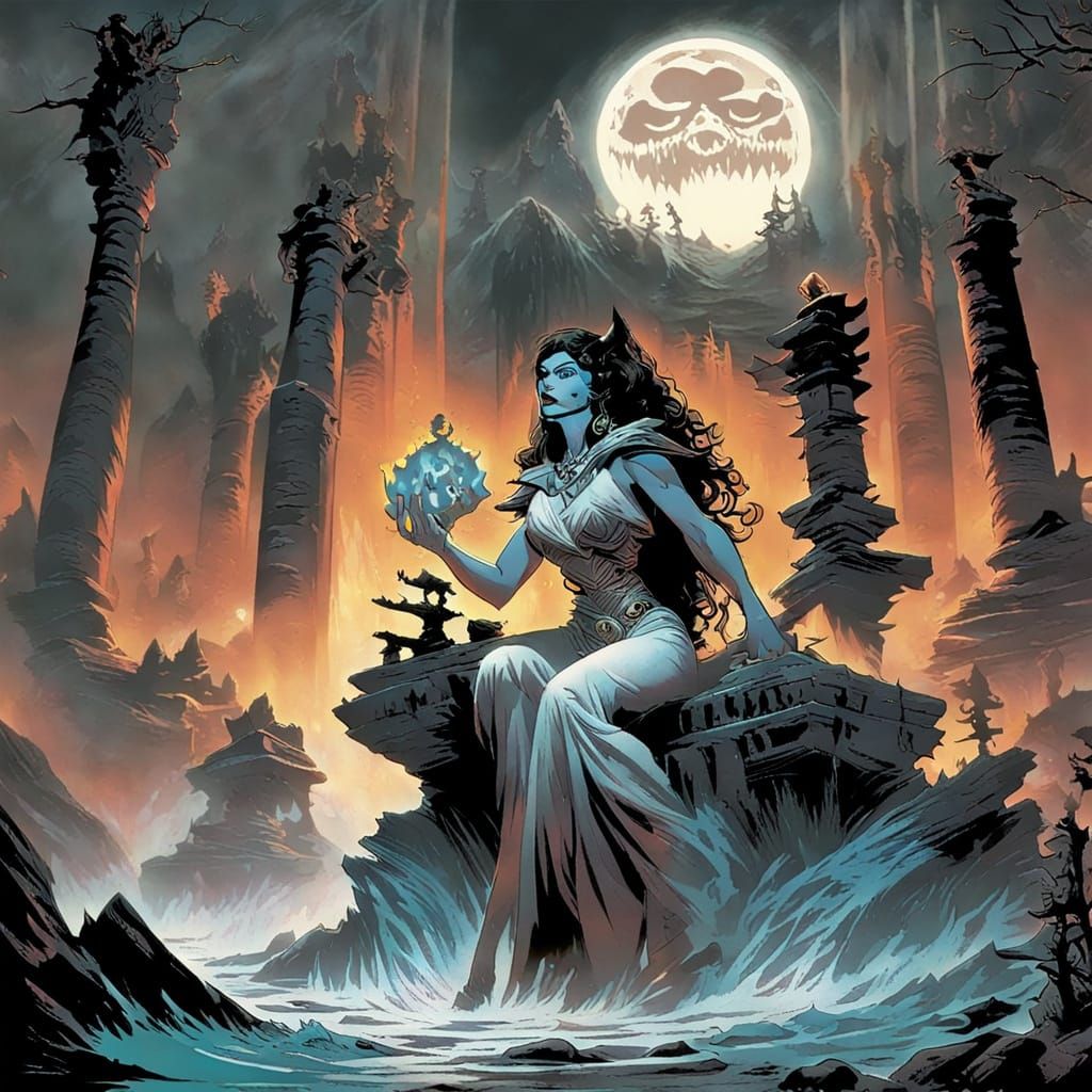 Wolf Priestess in Drowned Temple