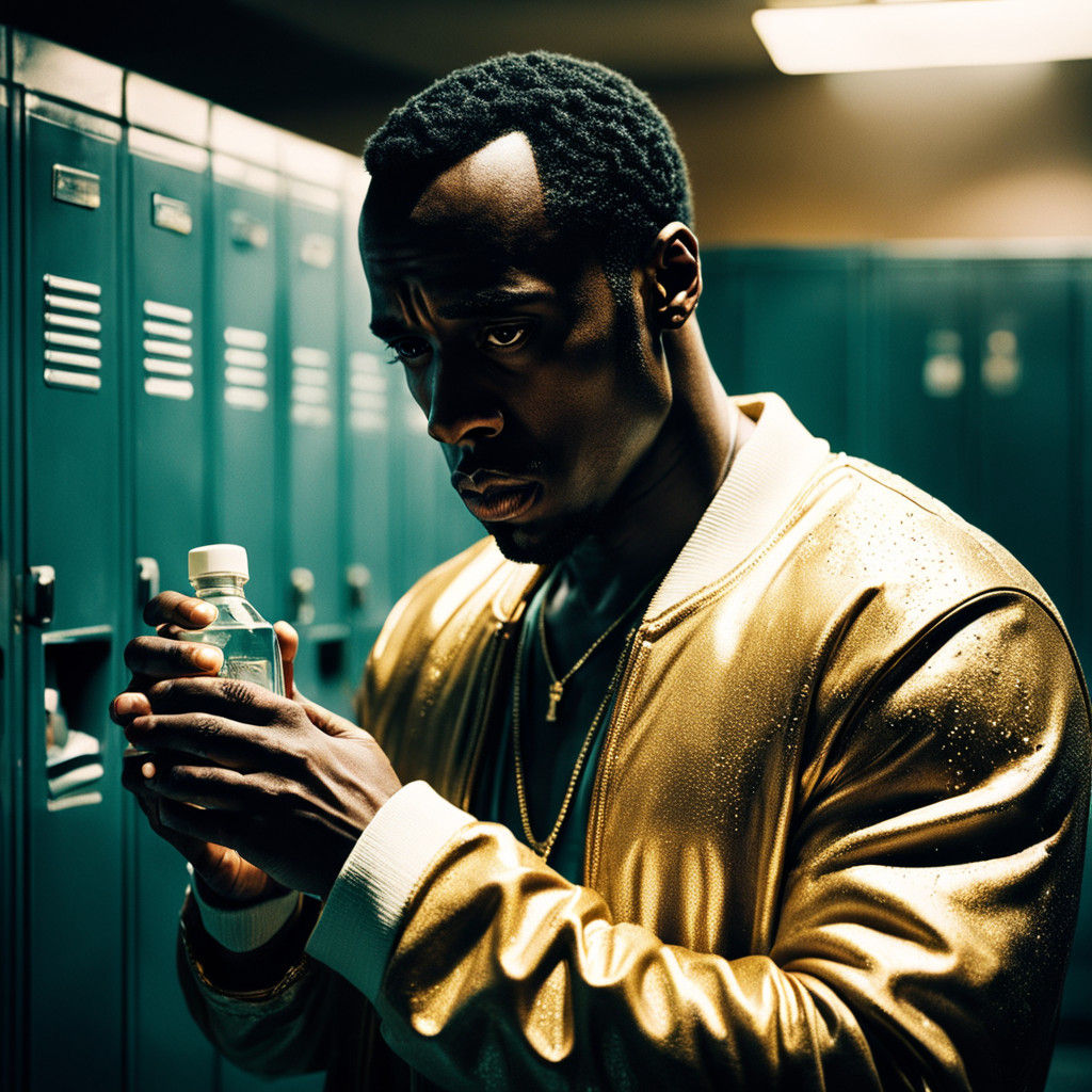 Diddy in Sultry Locker Room Glow