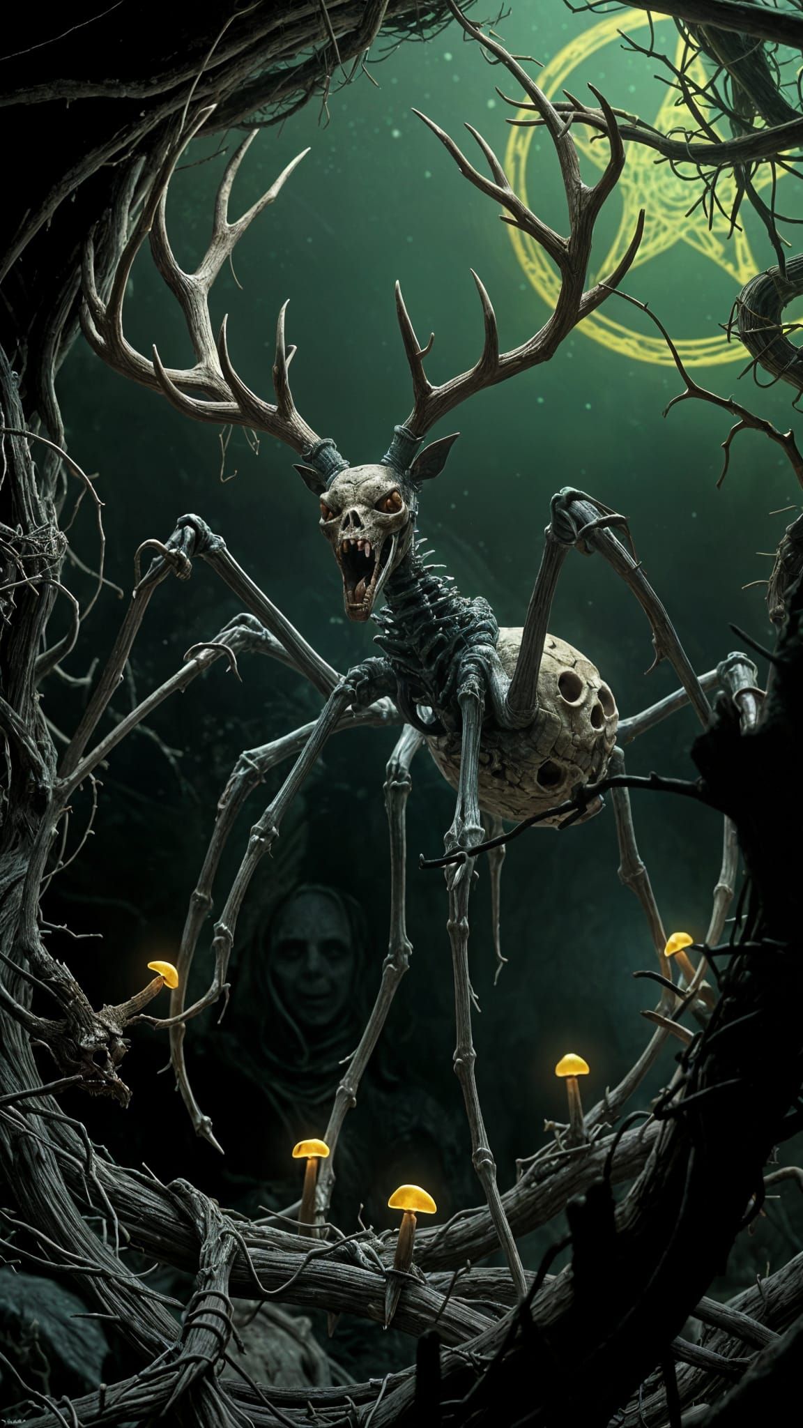 Sinister Monster Lair in Cursed Cave: Gothic Horror