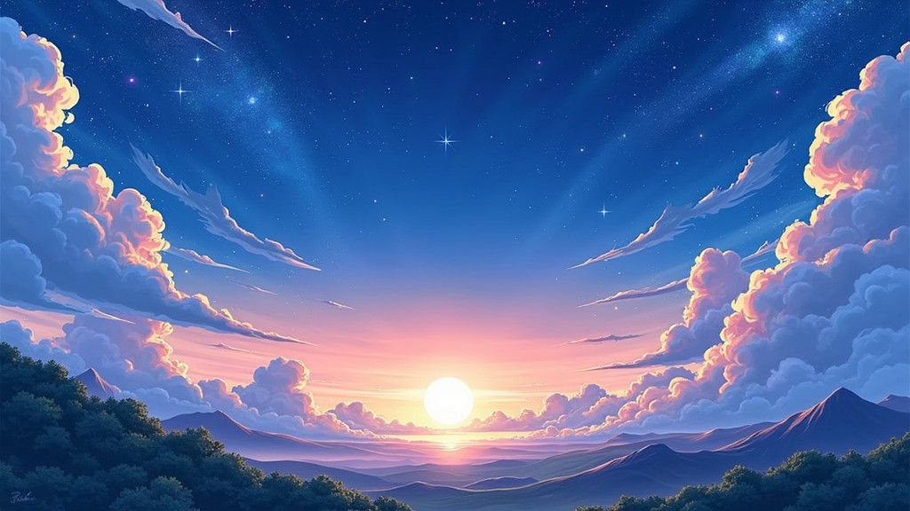 Celestial Sky Transforms into Anime Starry Night