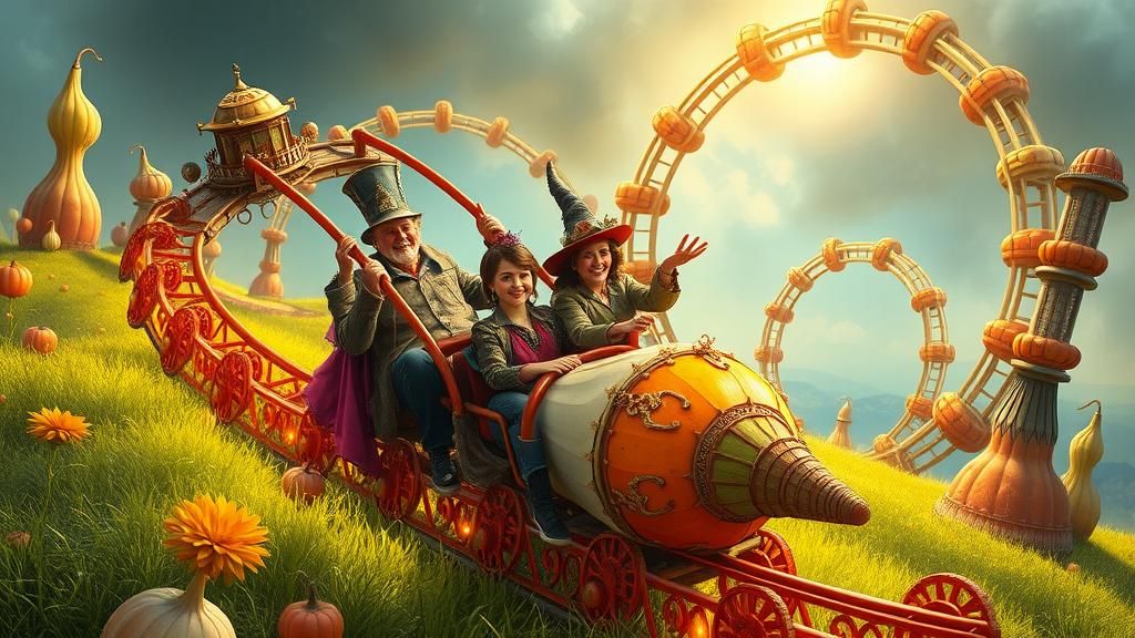 Gourd Rollercoaster: A Whimsical Steampunk Festival