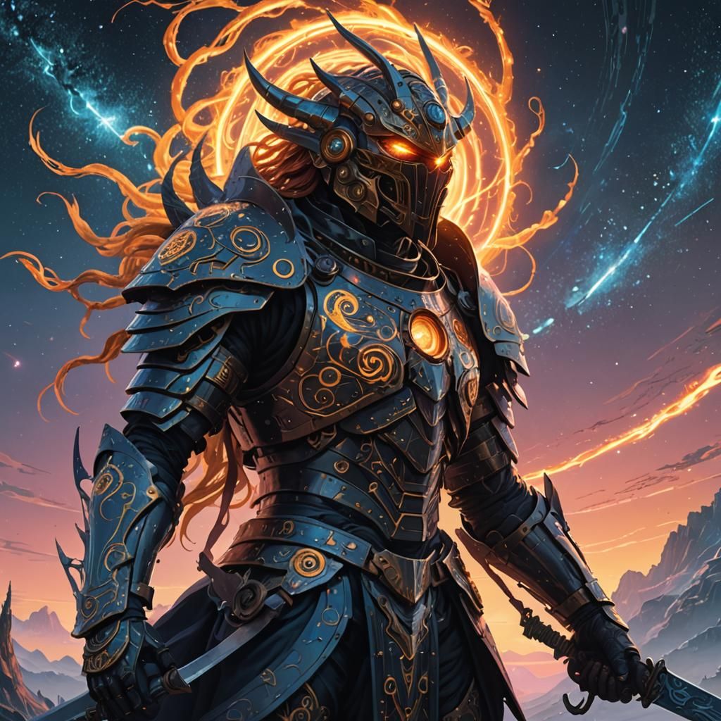 Divine God Merges with Mythical Creature in Starlight