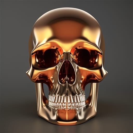Gemstone Skull: Hyperrealistic 3D Rendering