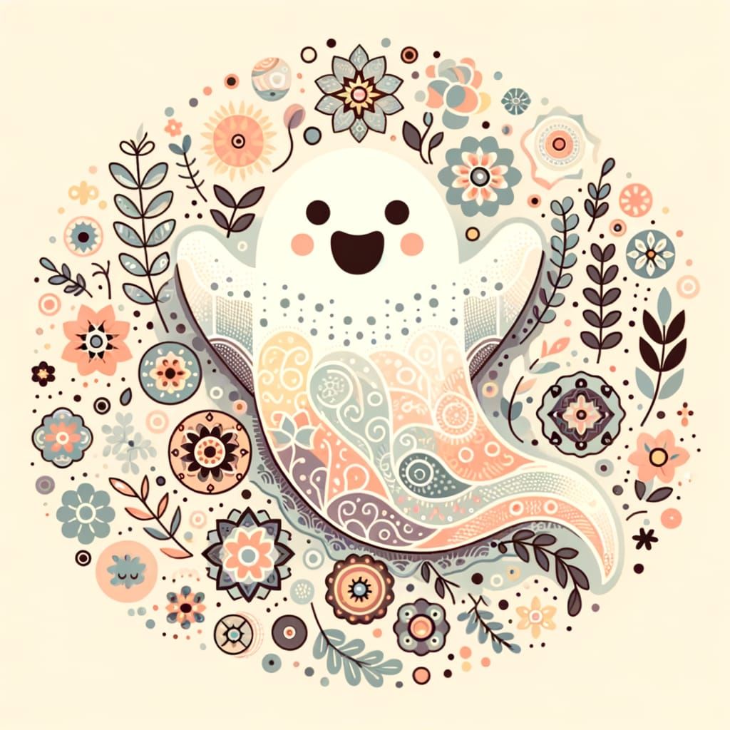 Whimsical Ethereal Spirit in Soft Pastel Hues