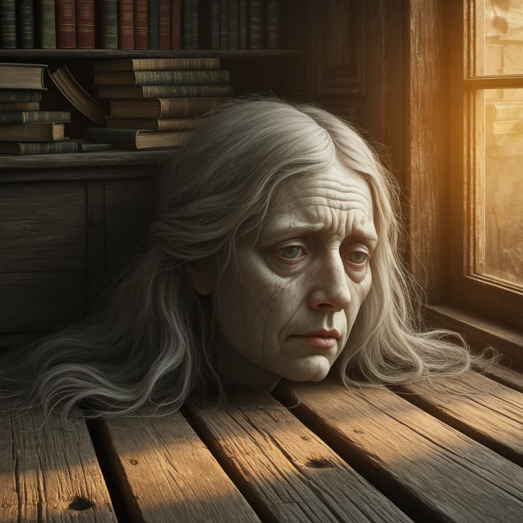 Haunting Face Emerges from Weathered Wood