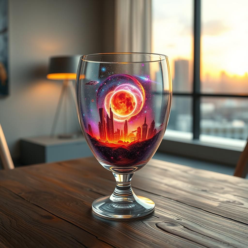 Galaxy in Glass Chalice: Fantasy Concept Art