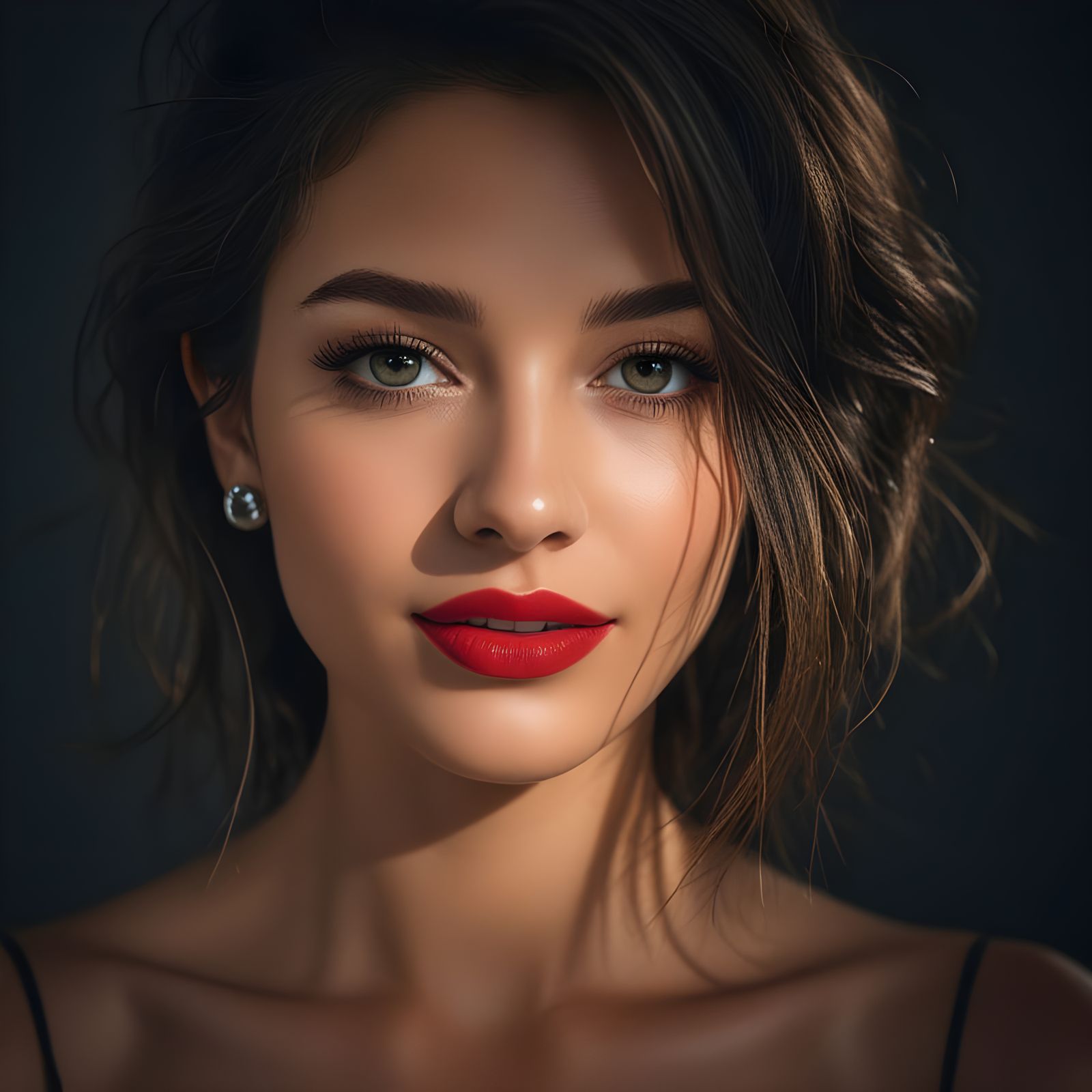 Glowing Portrait of a Young Woman in Soft Focus