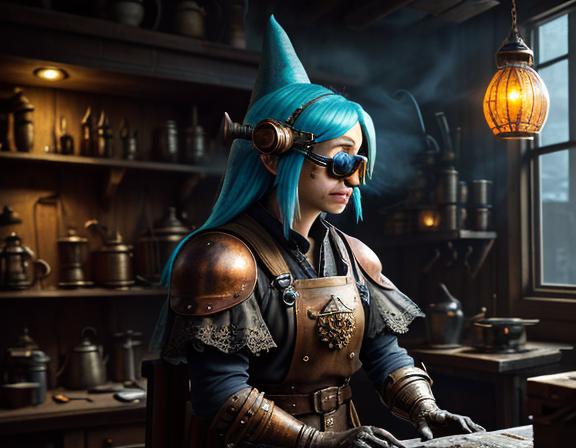 Gnome with Automata: Epic Digital Matte Painting