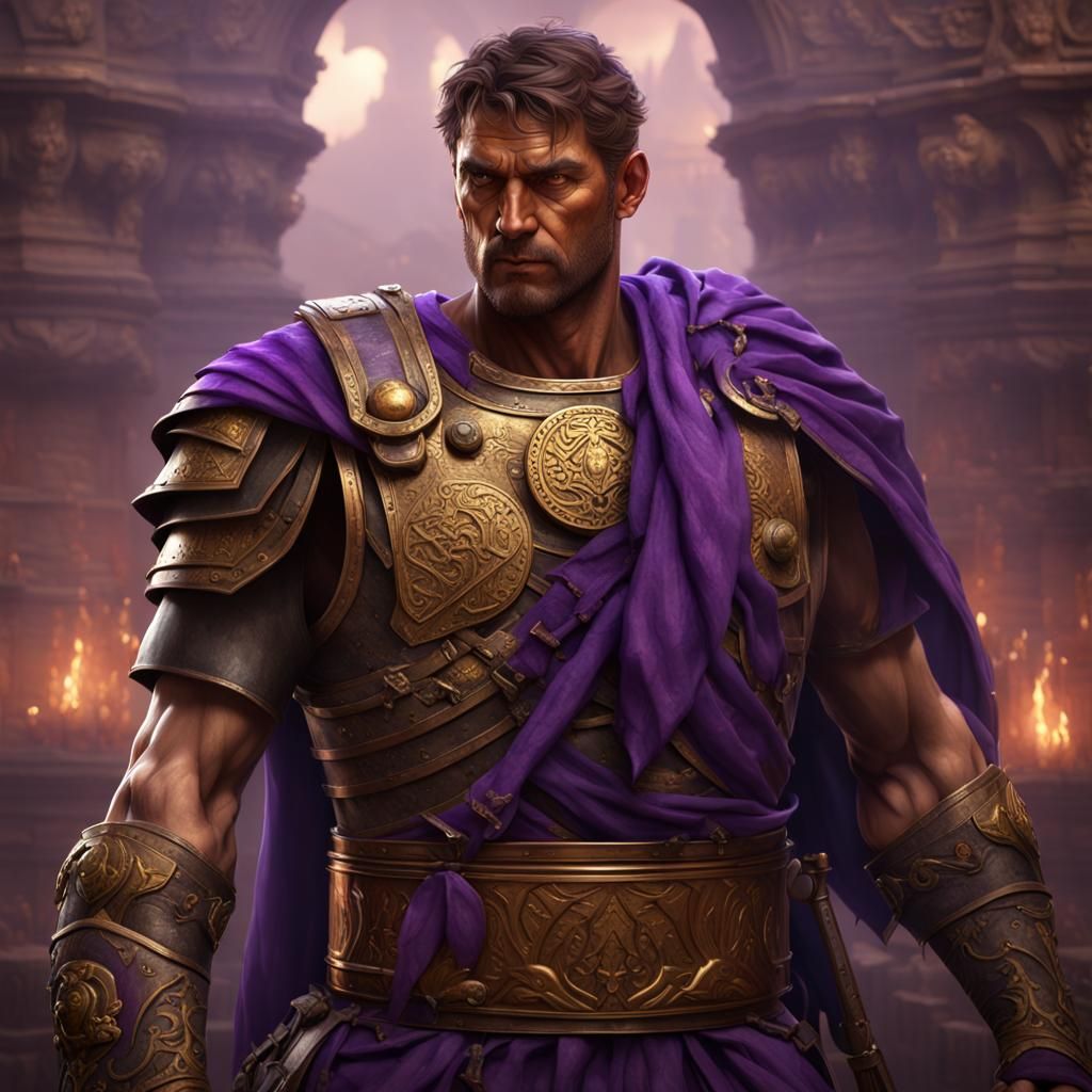 Roman Warrior in Dark Fantasy Style