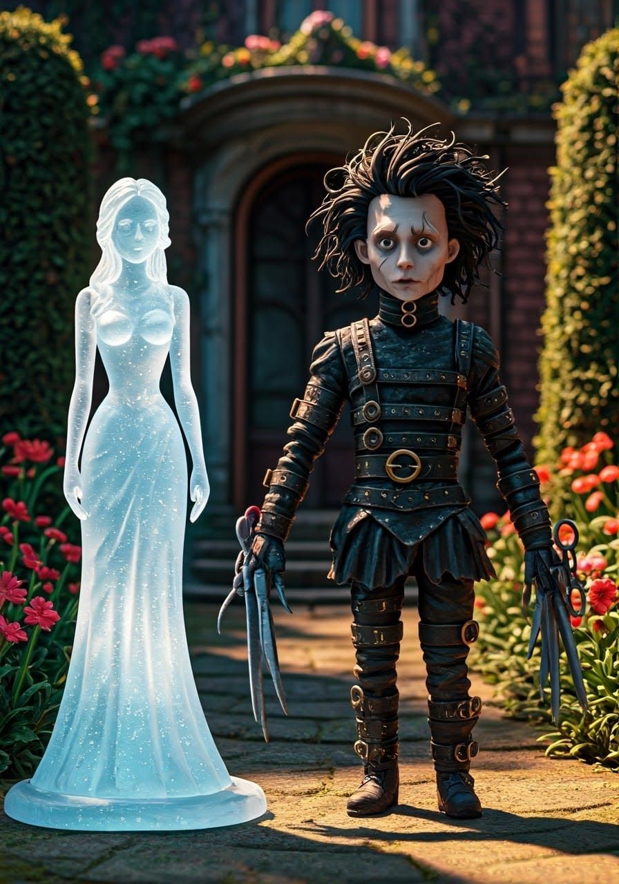 Edward Scissorhands Claymation in Burton Style