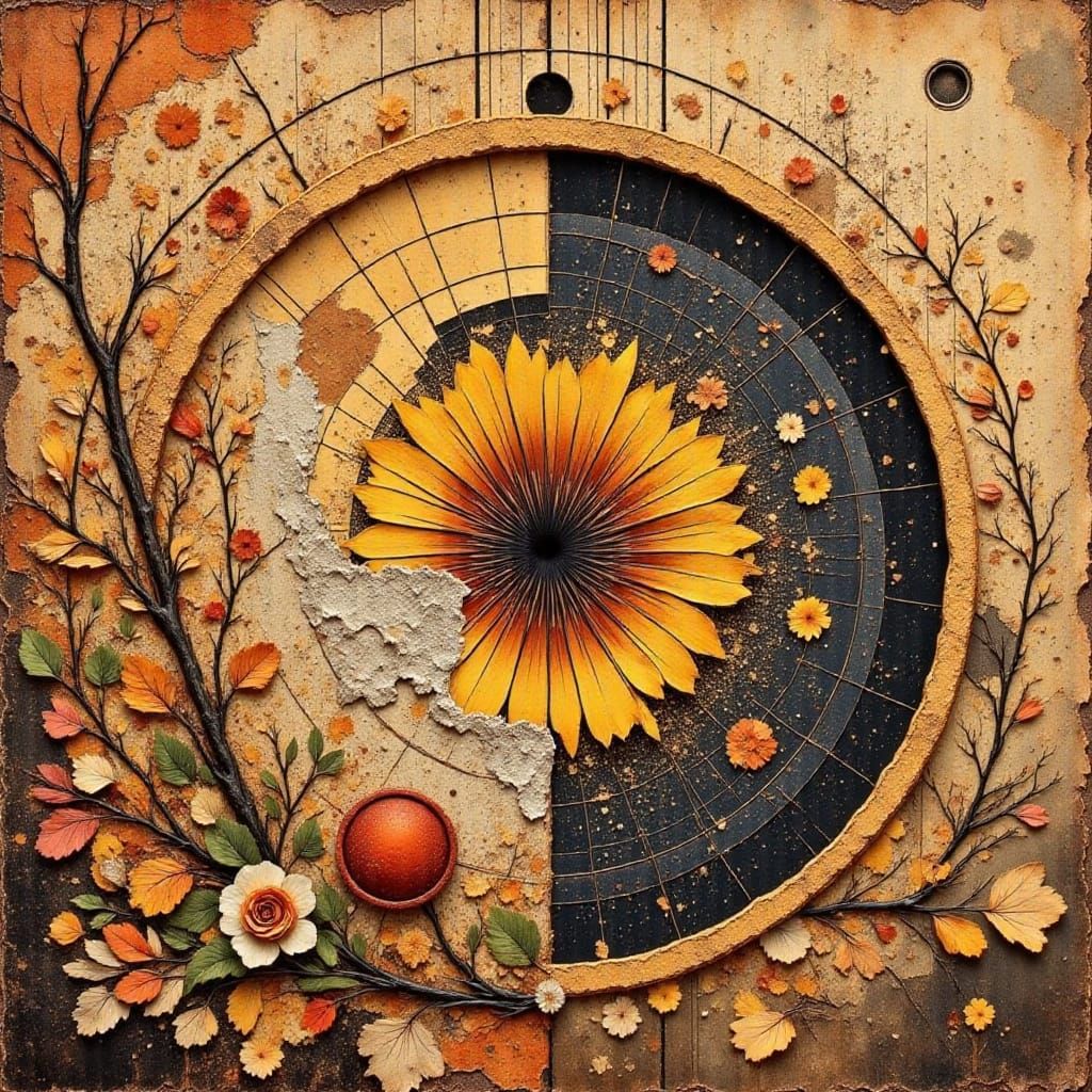 Vintage Wildlife Radiating from the Center