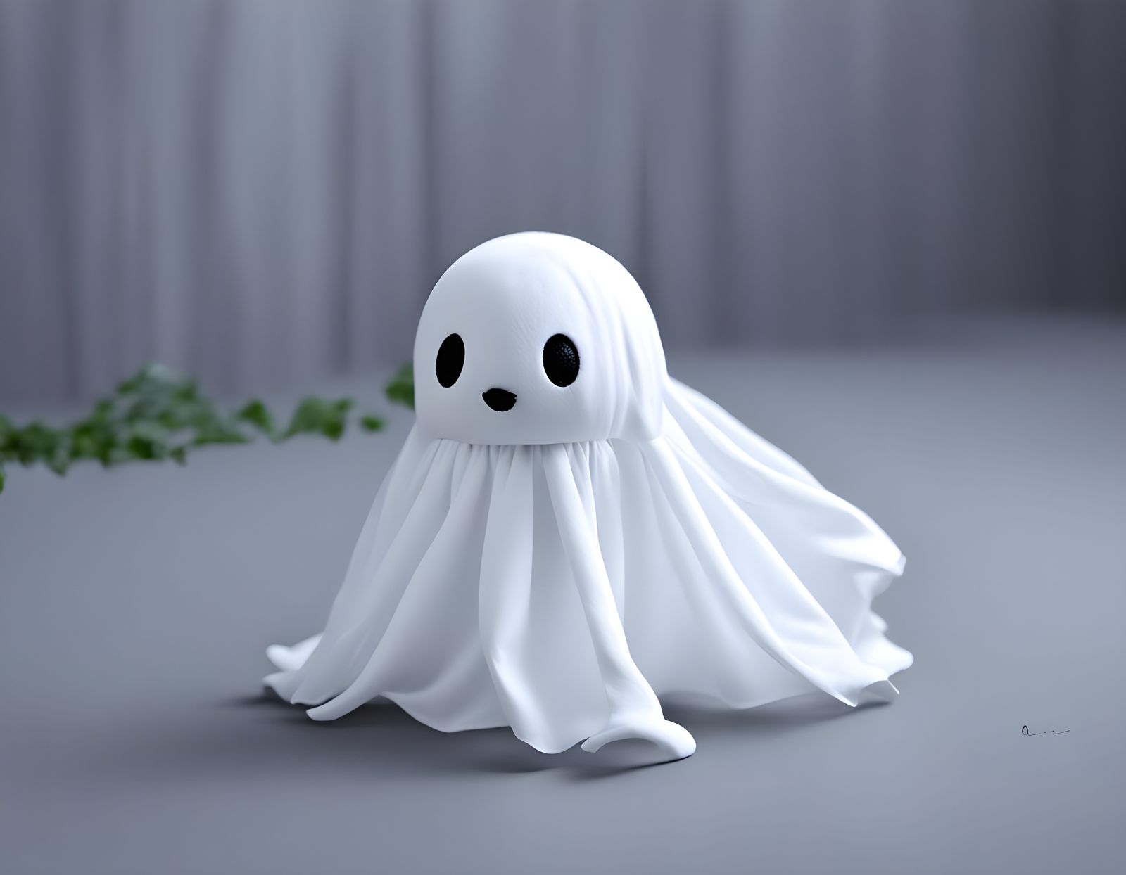 Cute Ethereal Spirit in Whimsical Watercolor Style