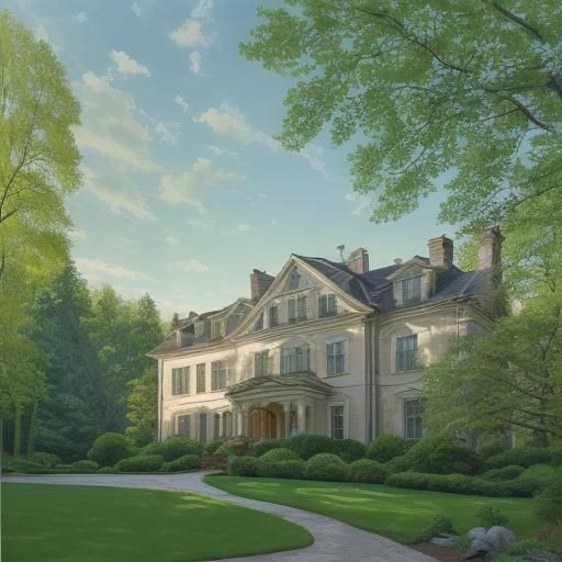 Picturesque Wooden Mansion in Romantic Academic Style