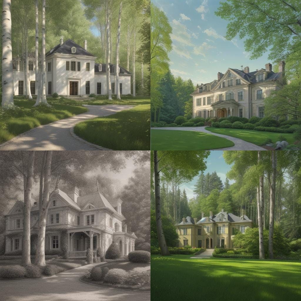 Picturesque Polish Manor in Romantic Academic Art