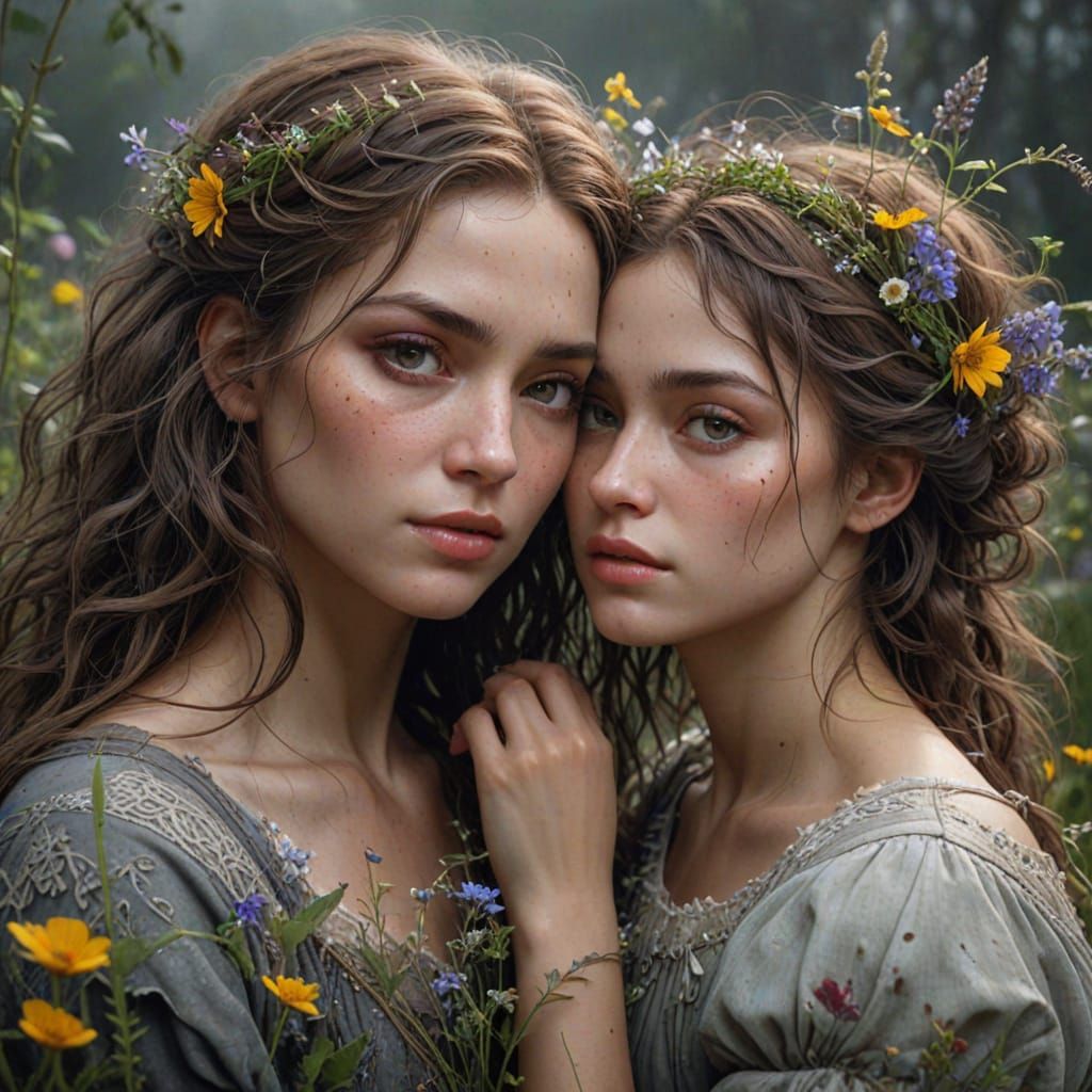 Mother's Gentle Love in a Misty Wonderland