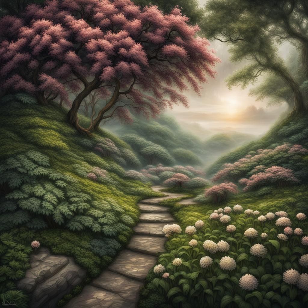 Ethereal Nature Scene in Hyperrealistic Detail