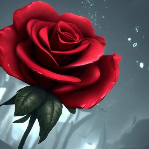 Hyperdetailed Red Rose in 8K Resolution