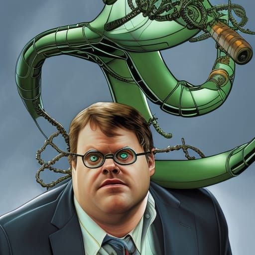 Rainn Wilson as Doctor Octopus in Comic Book Art