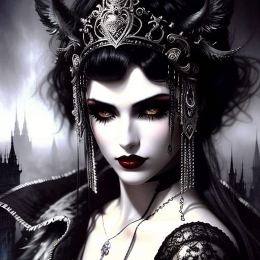 Dark Fairytale Glamour in Old Hollywood Style