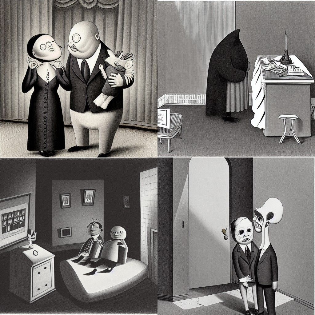 Darkly Humorous Cartoon Art