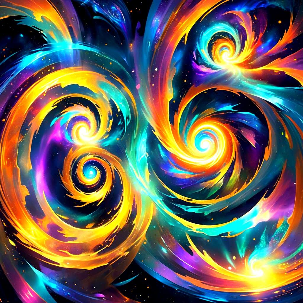 Fantasy Magic Portals in Cosmic Astral Illustration