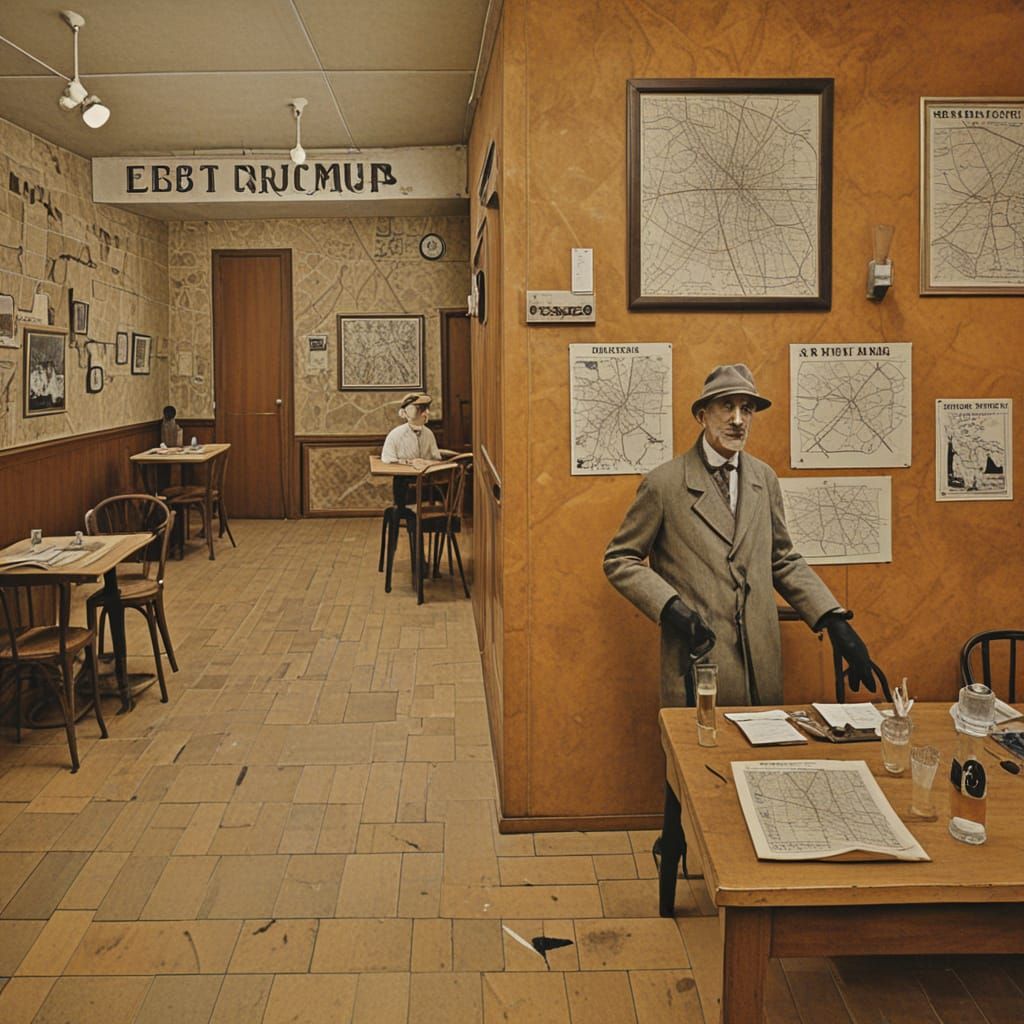 Blind Man Navigates Surreal Cartography