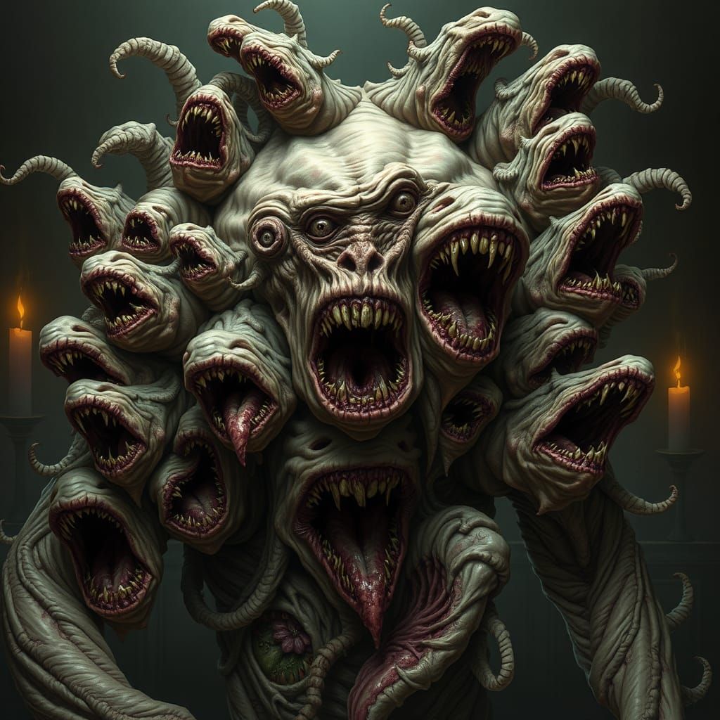 Grotesque Eldritch Horror in Gothic Style