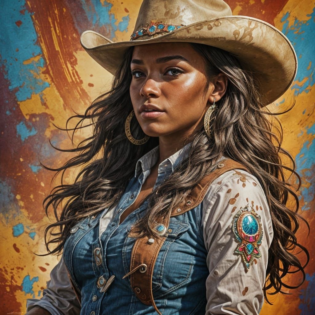 Texas native cowgirl attractive
