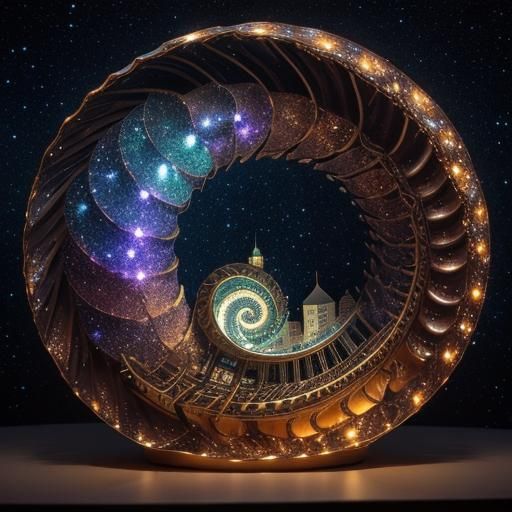 Celestial City Inside Giant Nautilus Shell