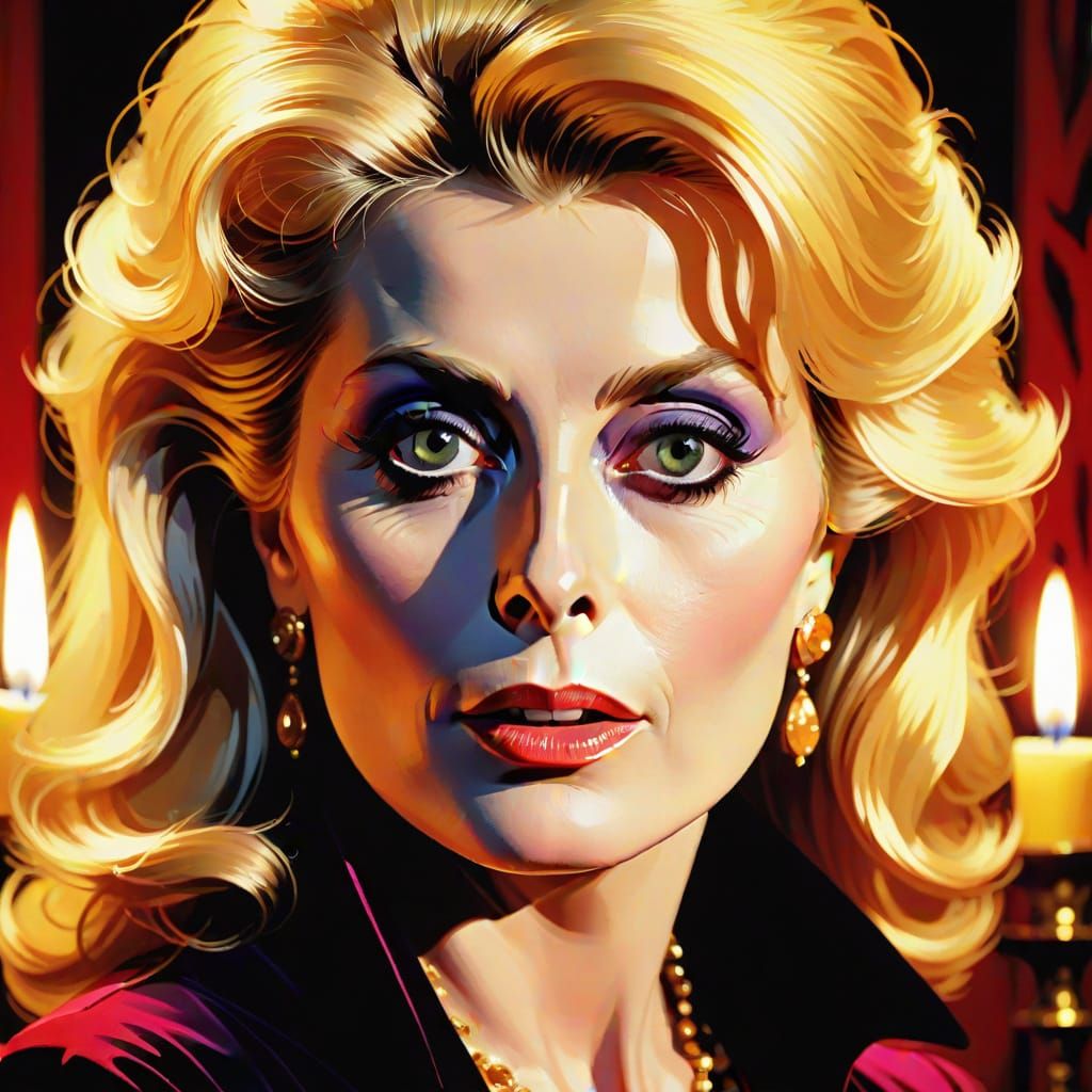 Vampire Portrait in Pop Art Style