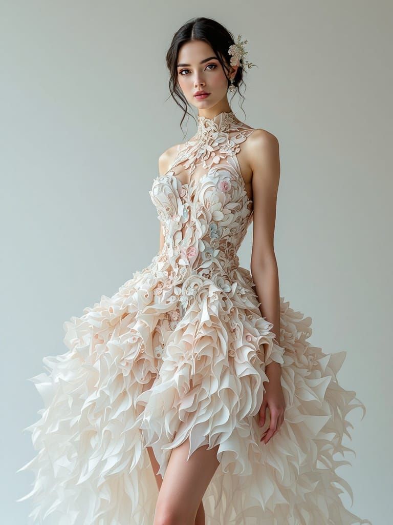 Ethereal Paper Couture in Avant-Garde Fashion