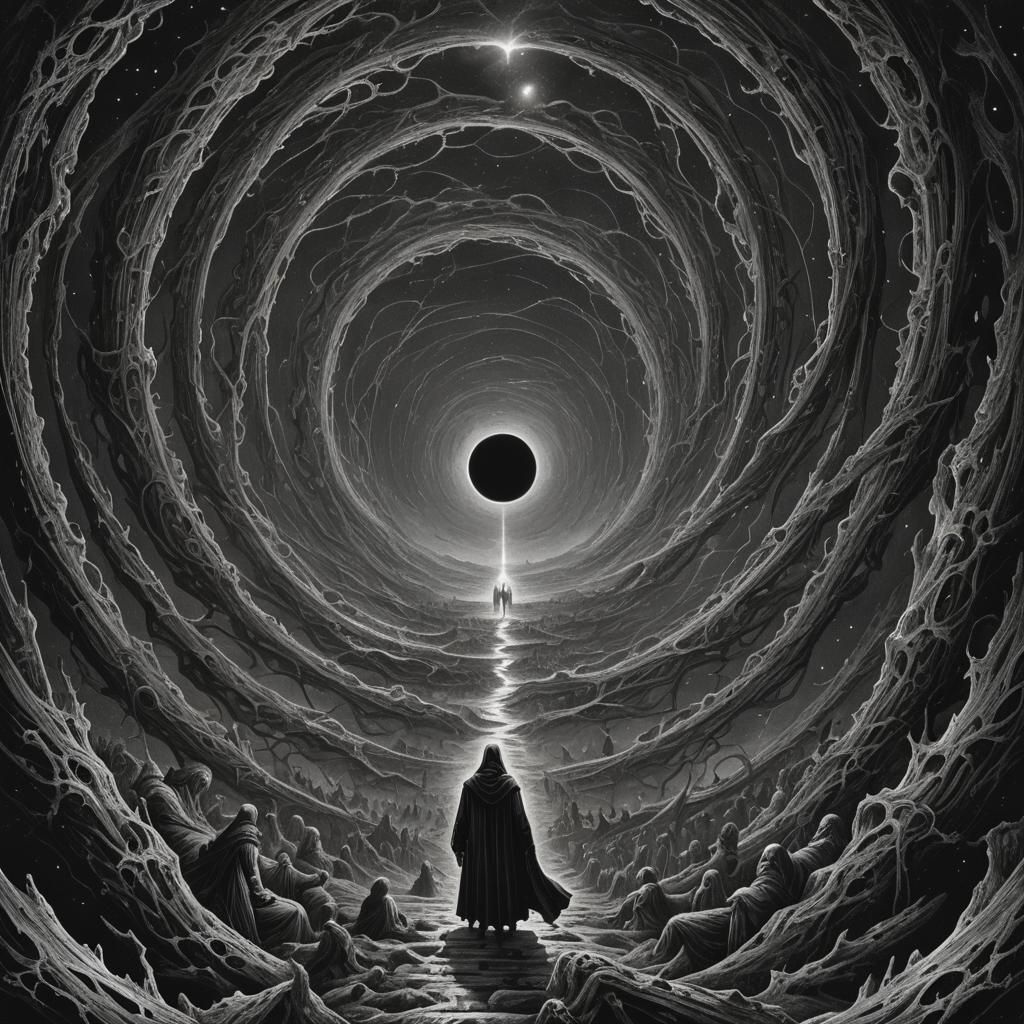 Infinity of oblivion void black hole time space quantum enta...