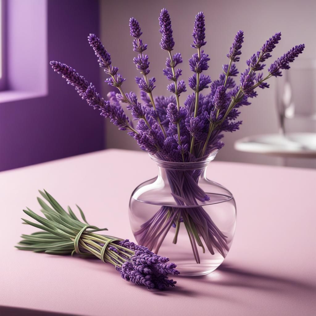 Enchanting True Lavender in Detailed Matte Painting